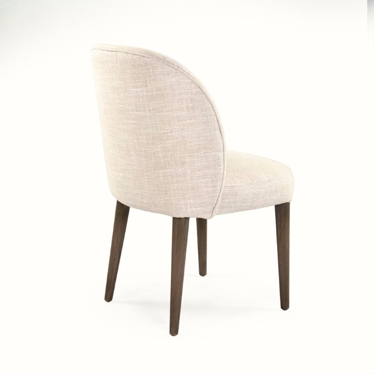 Zentique Eliza Beech Wood Side Chair with Polyester Upholstery, Ergonomic Contour, Durable Joinery Finish CFH584 E993 C128