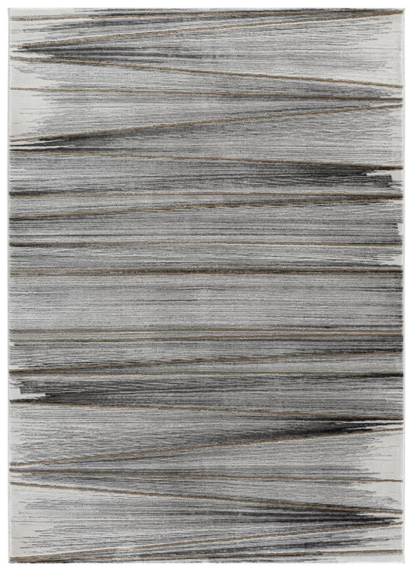 Safavieh Craft Power Loomed Polypropylene Runner Rug in Solid Grey Gold for Modern Hallways 5'-3" x 7'-6" CFT822F-5