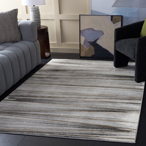 Safavieh Craft Power Loomed Polypropylene Runner Rug in Solid Grey Gold for Modern Hallways 5'-3" x 7'-6" CFT822F-5