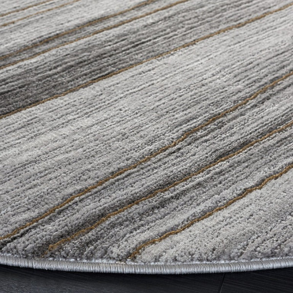 Safavieh Craft Power Loomed Polypropylene Runner Rug in Solid Grey Gold for Modern Hallways 6'-7" x 6'-7" - R CFT822F-7R