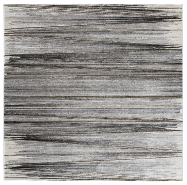 Safavieh Craft Power Loomed Polypropylene Runner Rug in Solid Grey Gold for Modern Hallways 6'-7" x 6'-7" - SQ CFT822F-7SQ