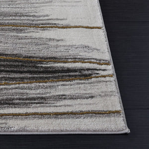 Safavieh Craft Power Loomed Polypropylene Runner Rug in Solid Grey Gold for Modern Hallways 6'-7" x 6'-7" - SQ CFT822F-7SQ