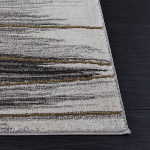Safavieh Craft Power Loomed Polypropylene Runner Rug in Solid Grey Gold for Modern Hallways 8'-0" x 10'-0" CFT822F-8