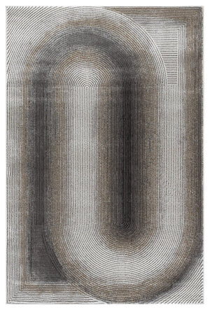 Safavieh Craft Power Loomed Polypropylene Runner Rug in Grey Gold for Hallway Entryway Use 4'-0" x 6'-0" CFT828F-4
