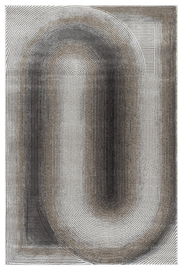 Safavieh Craft Power Loomed Polypropylene Runner Rug in Grey Gold for Hallway Entryway Use 4'-0" x 6'-0" CFT828F-4
