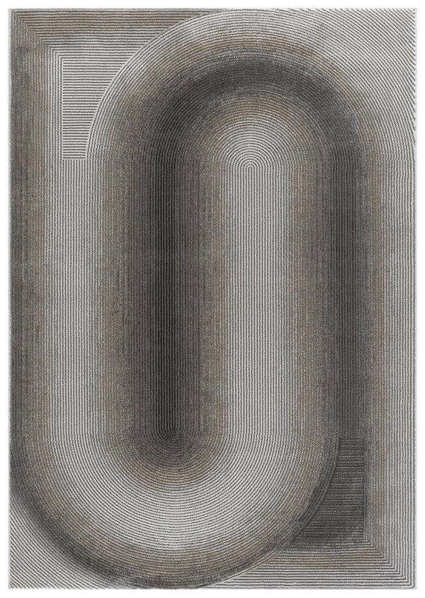 Safavieh Craft Power Loomed Polypropylene Runner Rug in Grey Gold for Hallway Entryway Use 5'-3" x 7'-6" CFT828F-5