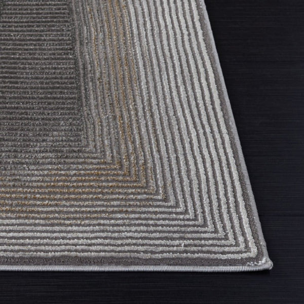 Safavieh Craft Power Loomed Polypropylene Runner Rug in Grey Gold for Hallway Entryway Use 5'-3" x 7'-6" CFT828F-5