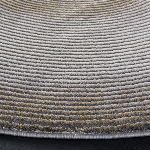 Safavieh Craft Power Loomed Polypropylene Runner Rug in Grey Gold for Hallway Entryway Use 6'-7" x 6'-7" - Round CFT828F-7R