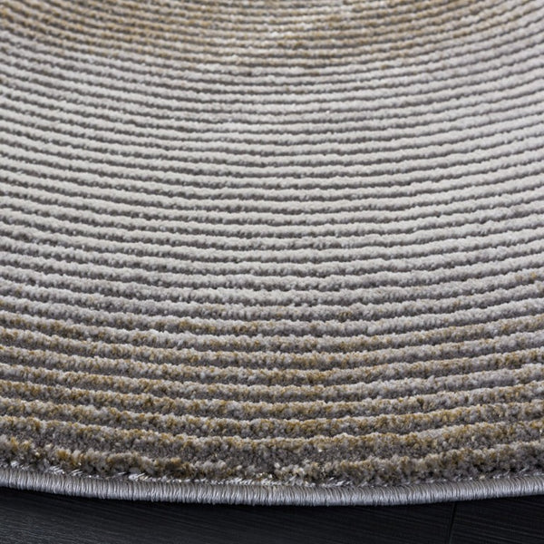 Safavieh Craft Power Loomed Polypropylene Runner Rug in Grey Gold for Hallway Entryway Use 6'-7" x 6'-7" - Round CFT828F-7R