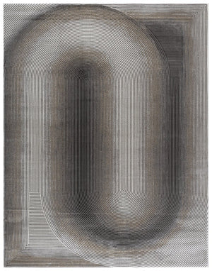 Safavieh Craft Power Loomed Polypropylene Runner Rug in Grey Gold for Hallway Entryway Use 8'-0" x 10'-0" CFT828F-8