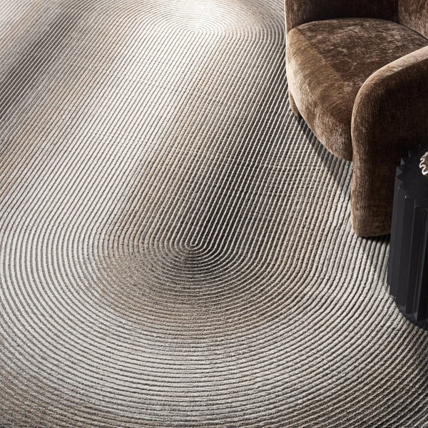 Safavieh Craft Power Loomed Polypropylene Runner Rug in Grey Gold for Hallway Entryway Use 9'-0" x 12'-0" CFT828F-9