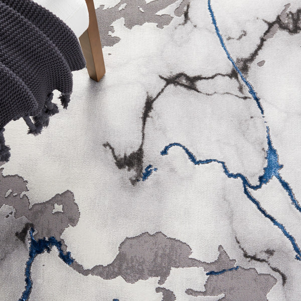 Safavieh Craft 800 Power Loomed Contemporary Rug IIX Grey / Blue CFT852F-10