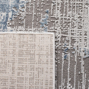 Safavieh Craft Abstract Grey Blue Square Area Rug Power Loomed Plush Polypropylene Living Room CFT874F-4SQ