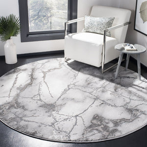 Safavieh Craft Grey Silver Polypropylene Runner Rug for Modern Hallways and Entryways CFT877G