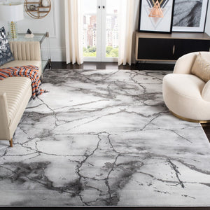 Safavieh Craft Grey Silver Polypropylene Runner Rug for Modern Hallways and Entryways CFT877G
