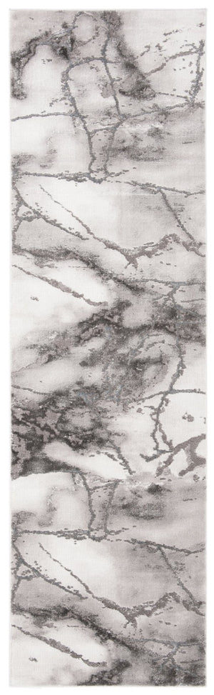 Safavieh Craft Grey Silver Polypropylene Runner Rug for Modern Hallways and Entryways CFT877G