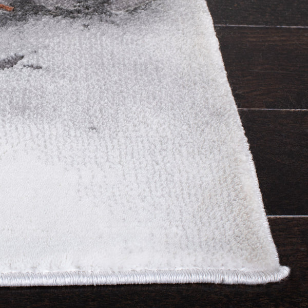 Safavieh Craft Contemporary Grey/Orange Runner Area Rug - Elegant 2'3" X 16' Design For Hallways & Spaces Grey ,Orange 85% Polypropylene,15% Polyester Cft877p-216