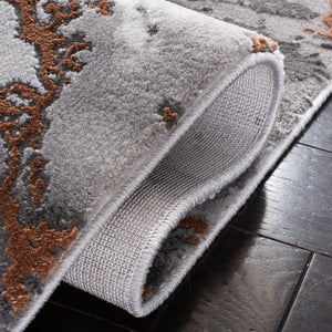 Safavieh Craft Contemporary Grey/Orange Runner Area Rug - Elegant 2'3" X 16' Design For Hallways & Spaces Grey ,Orange 85% Polypropylene,15% Polyester Cft877p-216