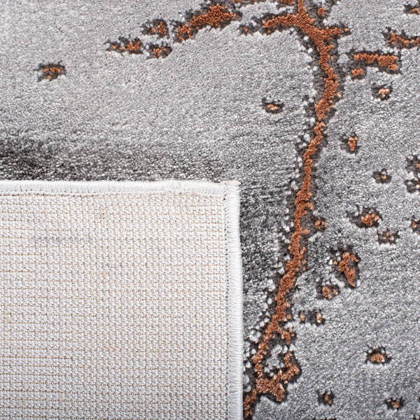 Safavieh Craft Contemporary Grey/Orange Runner Area Rug - Elegant 2'3" X 16' Design For Hallways & Spaces Grey ,Orange 85% Polypropylene,15% Polyester Cft877p-216