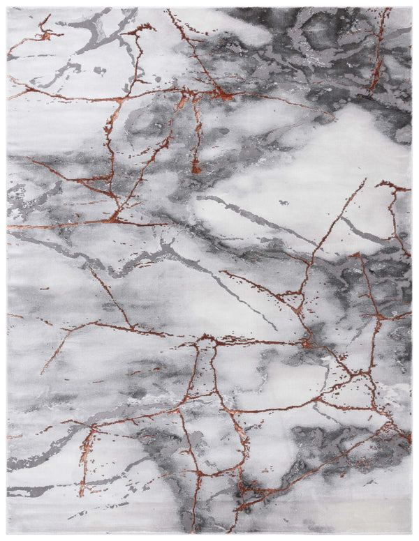 Safavieh Craft Contemporary Grey/Orange Runner Area Rug - Elegant 2'3" X 16' Design For Hallways & Spaces Grey ,Orange 85% Polypropylene,15% Polyester Cft877p-216