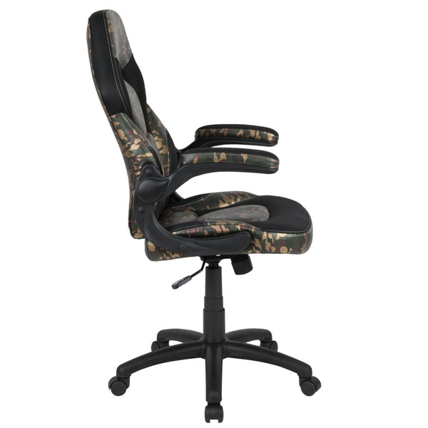 English Elm X10 Gaming Chair - Ergonomic Racing-Style Office Chair with Adjustable Features for Ultimate Comfort Camouflage CH-00095-CAM-GG