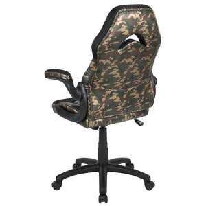 English Elm X10 Gaming Chair - Ergonomic Racing-Style Office Chair with Adjustable Features for Ultimate Comfort Camouflage CH-00095-CAM-GG