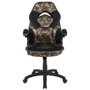 English Elm X10 Gaming Chair - Ergonomic Racing-Style Office Chair with Adjustable Features for Ultimate Comfort Camouflage CH-00095-CAM-GG