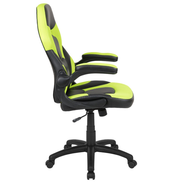 English Elm X10 Gaming Chair - Ergonomic Racing-Style Office Chair with Adjustable Features for Ultimate Comfort Neon Green CH-00095-GN-GG