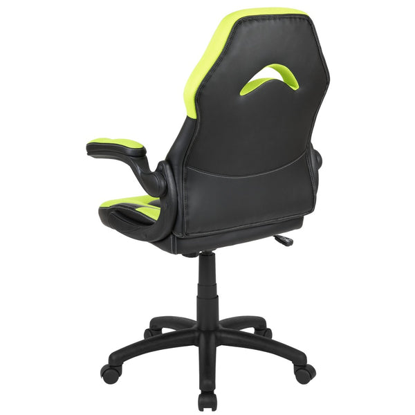 English Elm X10 Gaming Chair - Ergonomic Racing-Style Office Chair with Adjustable Features for Ultimate Comfort Neon Green CH-00095-GN-GG