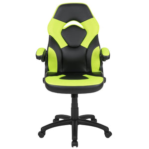 English Elm X10 Gaming Chair - Ergonomic Racing-Style Office Chair with Adjustable Features for Ultimate Comfort Neon Green CH-00095-GN-GG