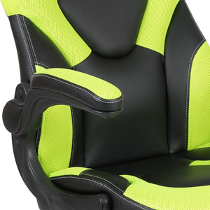 English Elm X10 Gaming Chair - Ergonomic Racing-Style Office Chair with Adjustable Features for Ultimate Comfort Neon Green CH-00095-GN-GG