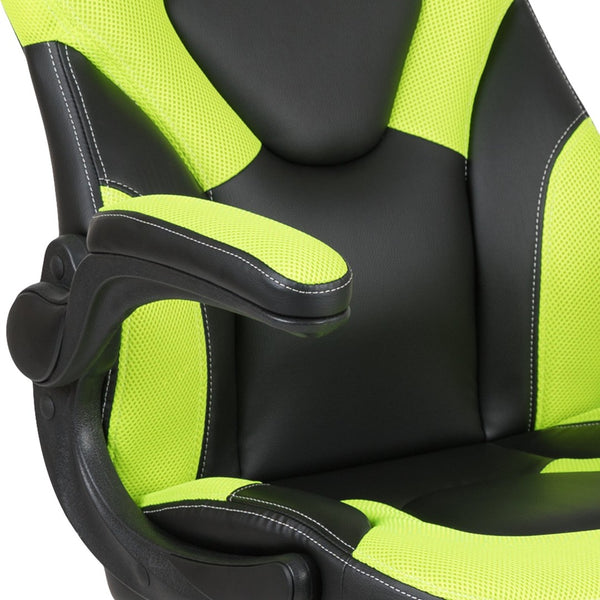 English Elm X10 Gaming Chair - Ergonomic Racing-Style Office Chair with Adjustable Features for Ultimate Comfort Neon Green CH-00095-GN-GG
