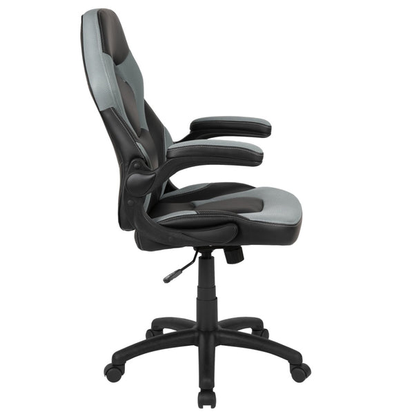 English Elm X10 Gaming Chair - Ergonomic Racing-Style Office Chair with Adjustable Features for Ultimate Comfort Gray CH-00095-GY-GG