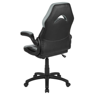 English Elm X10 Gaming Chair - Ergonomic Racing-Style Office Chair with Adjustable Features for Ultimate Comfort Gray CH-00095-GY-GG