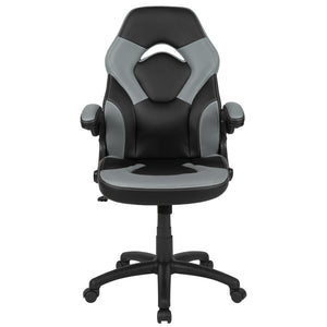 English Elm X10 Gaming Chair - Ergonomic Racing-Style Office Chair with Adjustable Features for Ultimate Comfort Gray CH-00095-GY-GG