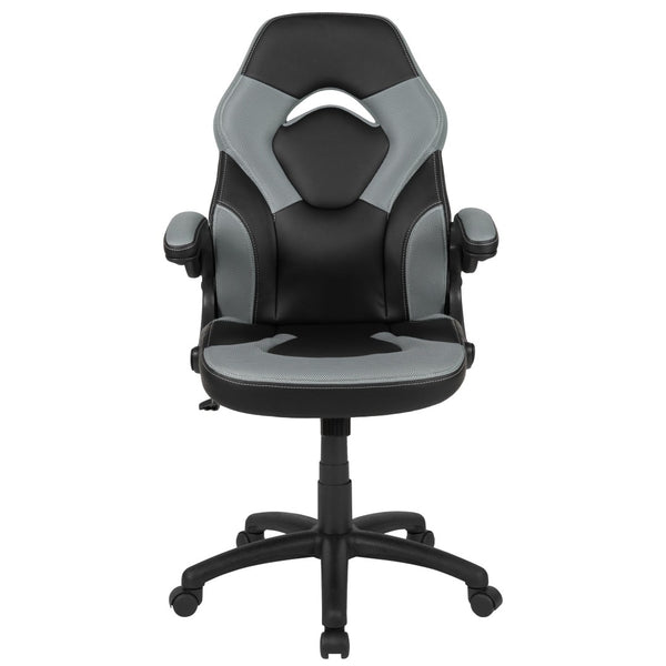 English Elm X10 Gaming Chair - Ergonomic Racing-Style Office Chair with Adjustable Features for Ultimate Comfort Gray CH-00095-GY-GG