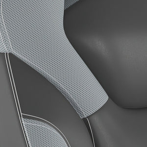 English Elm X10 Gaming Chair Ergonomic Racing Office Chair with Flip-Up Arms, Transparent Roller Wheels & Adjustable Height Gray CH-00095-GY-RLB-GG