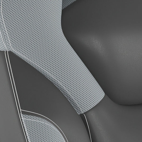 English Elm X10 Gaming Chair Ergonomic Racing Office Chair with Flip-Up Arms, Transparent Roller Wheels & Adjustable Height Gray CH-00095-GY-RLB-GG