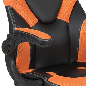 English Elm X10 Gaming Chair - Ergonomic Racing-Style Office Chair with Adjustable Features for Ultimate Comfort Orange CH-00095-OR-GG