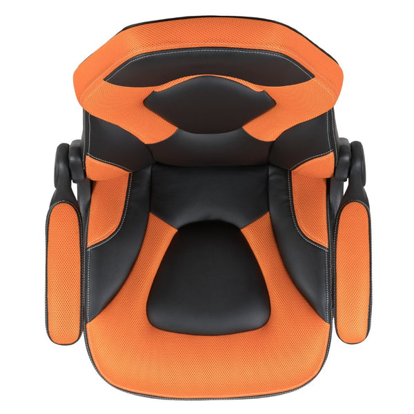 English Elm X10 Gaming Chair - Ergonomic Racing-Style Office Chair with Adjustable Features for Ultimate Comfort Orange CH-00095-OR-GG