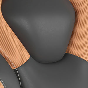 English Elm X10 Gaming Chair Ergonomic Racing Office Chair with Flip-Up Arms, Transparent Roller Wheels & Adjustable Height Orange CH-00095-OR-RLB-GG