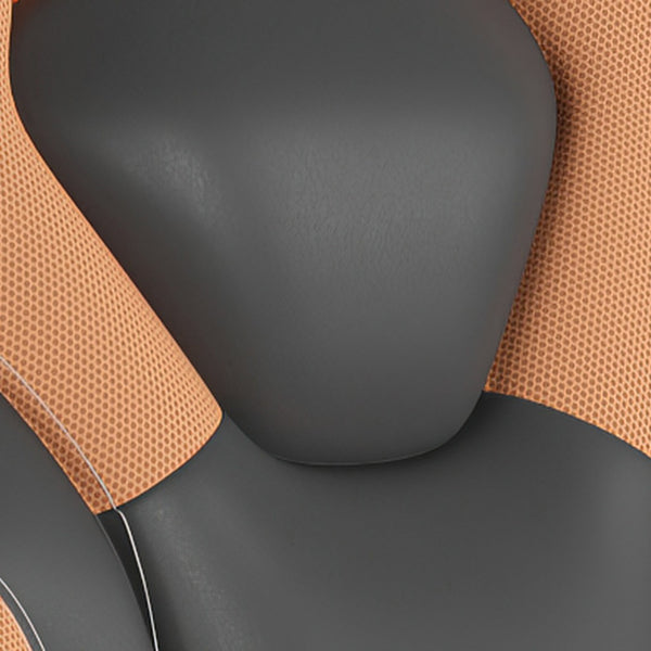 English Elm X10 Gaming Chair Ergonomic Racing Office Chair with Flip-Up Arms, Transparent Roller Wheels & Adjustable Height Orange CH-00095-OR-RLB-GG