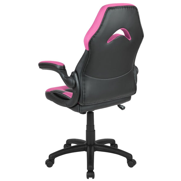English Elm X10 Gaming Chair - Ergonomic Racing-Style Office Chair with Adjustable Features for Ultimate Comfort Pink CH-00095-PK-GG