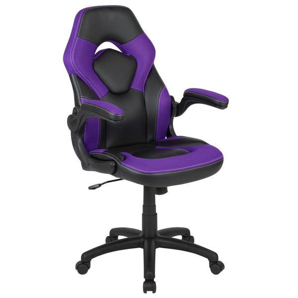 English Elm X10 Gaming Chair - Ergonomic Racing-Style Office Chair with Adjustable Features for Ultimate Comfort Purple CH-00095-PR-GG