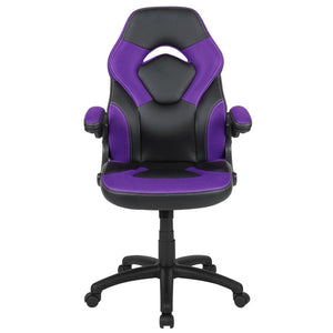 English Elm X10 Gaming Chair - Ergonomic Racing-Style Office Chair with Adjustable Features for Ultimate Comfort Purple CH-00095-PR-GG