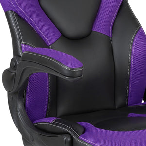 English Elm X10 Gaming Chair - Ergonomic Racing-Style Office Chair with Adjustable Features for Ultimate Comfort Purple CH-00095-PR-GG