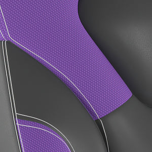 English Elm X10 Gaming Chair Ergonomic Racing Office Chair with Flip-Up Arms, Transparent Roller Wheels & Adjustable Height Purple CH-00095-PR-RLB-GG