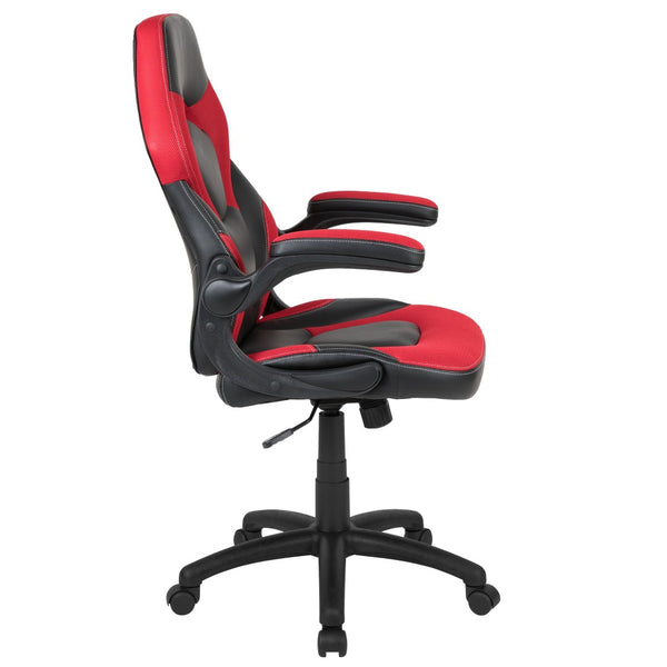 English Elm X10 Gaming Chair - Ergonomic Racing-Style Office Chair with Adjustable Features for Ultimate Comfort Red CH-00095-RED-GG