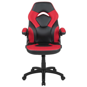 English Elm X10 Gaming Chair - Ergonomic Racing-Style Office Chair with Adjustable Features for Ultimate Comfort Red CH-00095-RED-GG