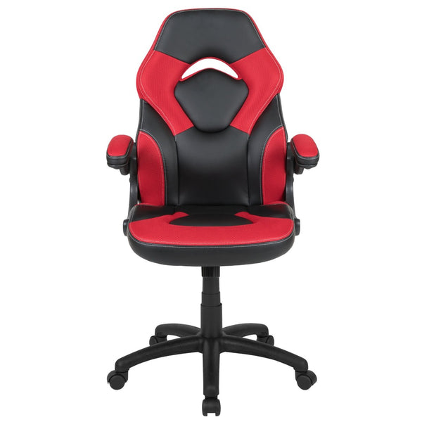 English Elm X10 Gaming Chair - Ergonomic Racing-Style Office Chair with Adjustable Features for Ultimate Comfort Red CH-00095-RED-GG